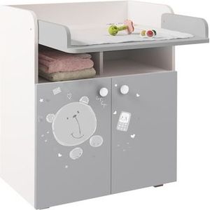 Polini Bear teddy dressoir 2 deuren - wit / grijs