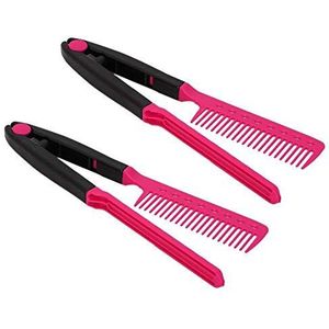 Aeromdale 2 Stks DIY Salon Haarjurk Kappers Styling Haar Straightener V Vorm Kam