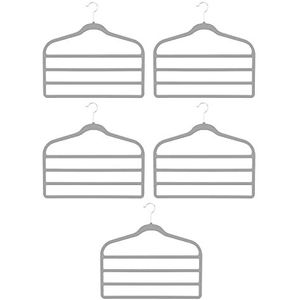 5 stuks kast organisatoren broek hangers, 4 Tier kast organisatoren en opslag kleding hangers, fluwelen hanger voor kast organizer, slaapzaal essentials