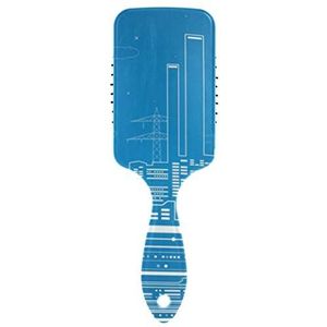 FANTAZIO City Metro Styling Brush Hair Brush Geweldig voor rechttrekken, Smoothing, Top Detangling Brush Static-free