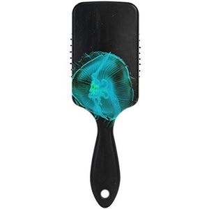 FANTAZIO Green Jellyfish Styling Brush Hair Brush Geweldig voor rechtzetten, Smoothing, Top Detangling Brush Static-free
