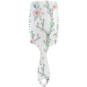 FANTAZIO Cactus Bloem Bloom Styling Brush Hair Brush Geweldig voor rechtzetten, Smoothing, Top Detangling Brush Static-free