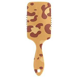 FANTAZIO Cartoon Luipaard Print Styling Brush Hair Brush Geweldig voor rechtzetten, Smoothing, Top Detangling Brush Static-free