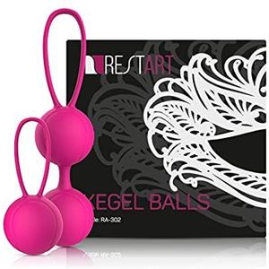 Kegel ballen, mode, 3 stuks, kegeltrainingsset, gelbal, massagecontrole voor de blaas en verbetering van de intieme delen, siliconen apparaat (roze)