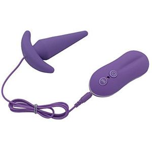 Anale parels, met afstandsbediening, anale plug, mini-vibrator prostaat, voor mannen of vrouwen, G-spot stimulator voor dames, met 10 vibratiemodi (toren, violet)