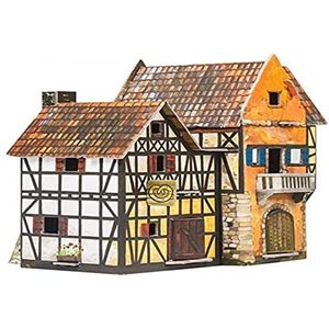 Keranova 243 Clever Papieren Middeleeuwse Town Bakery 3D Puzzel, 16 x 10 x 17 cm, Multi Colour
