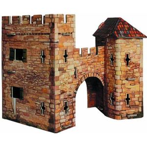 Keranova keranova244 22,5 x 14,5 x 10 cm slim papier middeleeuwse stad old gate puzzel 3d