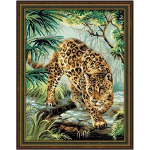 Borduurpakket Owner of the Jungle om te borduren riolis 1549 met telpatroon