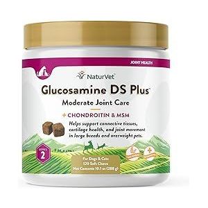 NaturVet GLUCOSAMINE - DS Plus MSM and Chondroitin Soft Chews for Dogs 120 COUNT