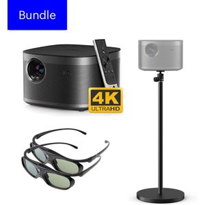XGIMI HORIZON Pro - 4K 3D Beamer Bundel - Thuisbioscoop Home Cinema - met Harman Kardon speaker - X Floor Stand en 3D brillen - Smart Beamer - Android TV - Google - Youtube Spotify