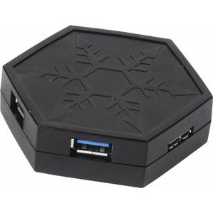 Silverstone - EP01 - Docking Station - Zwart - USB 3.0 - 4 Havens