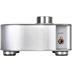 SilverStone SST-EB03S - Premium hoofdtelefoonversterker in klassiek SilverStone-design met RCA bypass-verbinding en IC THAT 1646W16-U & 1512S14-U, zilver