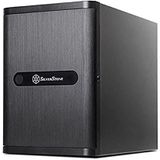 SilverStone SST-DS380 - Mini-ITX computerbehuizing, geschikt voor 8 x 3,5 inch of 2,5 inch Hot-Swap HDD-bay, afsluitbare voordeur, zwart