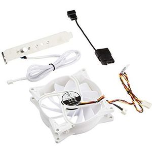 SilverStone SST-FM93 - FM-serie geluidsarme 90 mm high-performance behuizingsventilator met externe zilveren ventilatorbesturing, wit