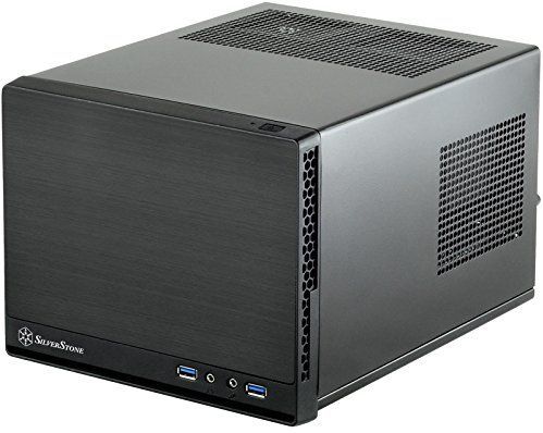 SilverStone SST-SG13B-Q - Sugo Mini-ITX compacte kubusbehuizing, plastic frontpaneel met faux-aluminium oppervlak, zwart
