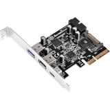 SilverStone - ECU05 - PCI-E 2.0 x2 Uitbreidingskaart - USB 3.1 Type-C - Zwart