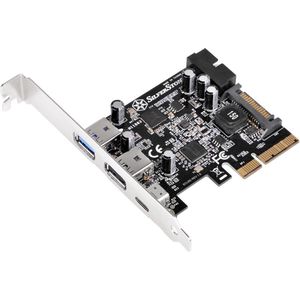 SilverStone - ECU05 - PCI-E 2.0 x2 Uitbreidingskaart - USB 3.1 Type-C - Zwart