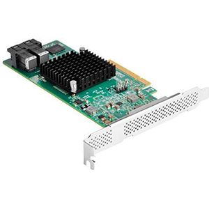 SilverStone SST-ECS05 - PCI-E uitbreidingskaart naar Servernivau Gen 3.0 x8, 8x SAS (12Gb/s) / SATA (6Gb/s) poorten met LSISAS3008-controller, ondersteunt RAID 0,1,1E, 10, low-profile geschikt