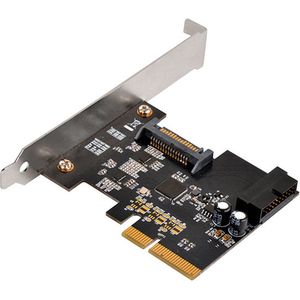Silverstone - SST-ECU04-E - PCI-E Uitbreidingskaart - Zwart - USB 3.1