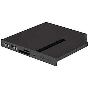 Silverstone SST-FPS01 Adapter - Zwart - Inclusief USB 3.0 en Kaartlezer