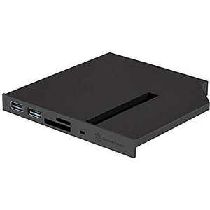 SilverStone SST-FPS01 12,7 mm voor slim optische drive met 2x USB 3.0-poorten, Reader M.2 SATA