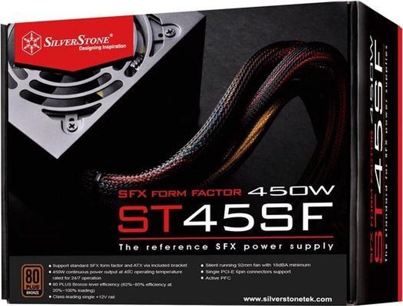 Silverstone - SST-ST45SF V3.0 - PC Voeding - Zwart - 450 Watt