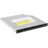SilverStone SST-SOD04 - intern optisch slim DVD-RW-station met verwisselbare frontplaat voor 9,5 mm en 12,7 mm standaard, zwart