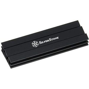 SilverStone SST-TP02-M2 - M.2 Koelset voor M.2 SSD tot 80 mm lengte, aluminium, zwart