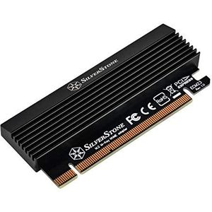 SilverStone SST-ECM23 PCI-E uitbreidingskaart, SuperSpeed, PCI Express x4 naar M.2 (M Key), aluminium koellichaam en een thermische plaat