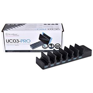 SilverStone SST-UC03B-PRO - USB Lade Station, 7 Port - 36 Watt