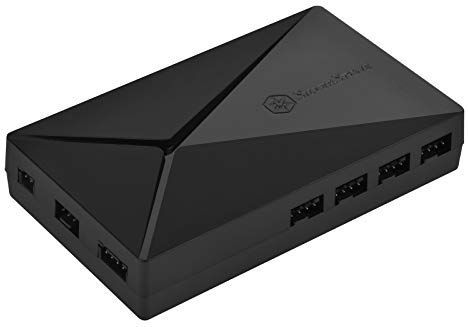 SilverStone LSB02-E Fancontroller - Zwart - RGB LED - 6 Poorten