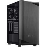 Silverstone - SETA A1 - Midi Tower - Zwart - Aluminium - Gehard Glas - RGB Verlichting