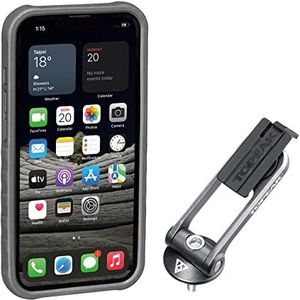 TOPEAK, Smartphone-beschermhoes Ridecase voor iPhone 13 Pro met houder, uniseks, volwassenen, zwart/grijs