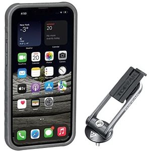 Topeak Unisex – volwassenen RideCase voor iPhone 13 Pro Max, zwart/grijs, met houder smartphonehoesjes, zwart, 16,9 x 8,6 x 15 cm