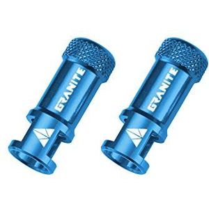 Granite Juicy Nipple ventieldoppen met ventielkernverwijderingsfunctie, eenvoudig te bedienen fietsbandbeschermkappen (blauw)