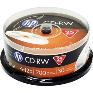 CD-RW - Blanco - Herschrijfbaar - 700MB/80 Minuten - Pack van 25