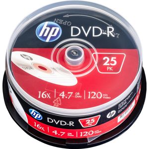 /DVD-R HP 4,7GB 25Pcs Cakebox 120Min Gold Protection Surface