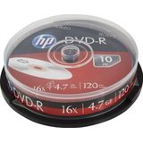 HP - DVD-R - 4.7GB - Cakebox - 10 Disc