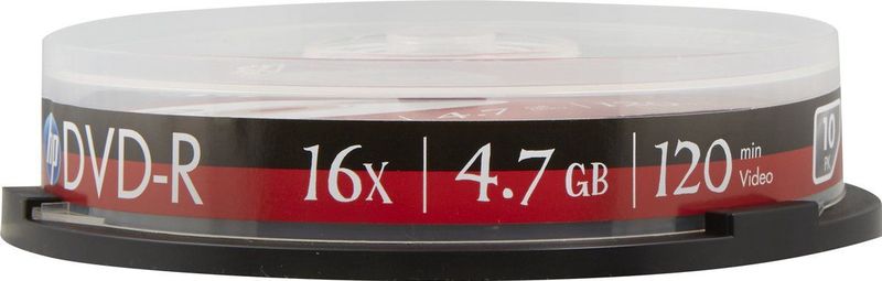 HP - DVD-R - 4.7GB - Cakebox - 10 Disc
