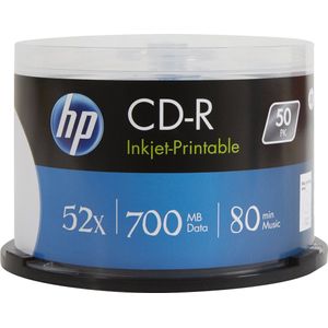 HP CRE00017WIP CD-R disc 700 MB 50 stuk(s) Spindel Bedrukbaar