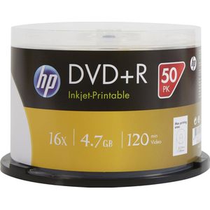 HP DRE00026WIP DVD+R disc 4.7 GB 50 stuk(s) Spindel Bedrukbaar