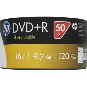 HP - DVD + R 16x - 50 Stuks - Geschikt voor Inkjetprinters