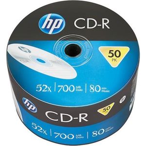 HP - CD-R - 80Min - 700MB - 52x - Bulk Pack - 50 Disc