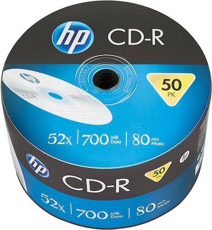 HP - CD-R - 80Min - 700MB - 52x - Bulk Pack - 50 Disc