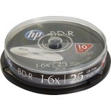 HP - BD-R - Single Layer - 25GB - Cake Box - 10-Pack