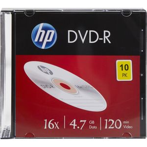 HP - DME00085 - DVD-R Disc - 4.7 GB - 10 Stuk - Slimcase