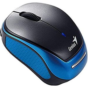 Genius Micro Traveler 9000R Blue V2 2,4 GHz optische draadloze muis 1200 DPI met 3 knoppen scrollwiel en microdongle -240 mAh Li-polymeer