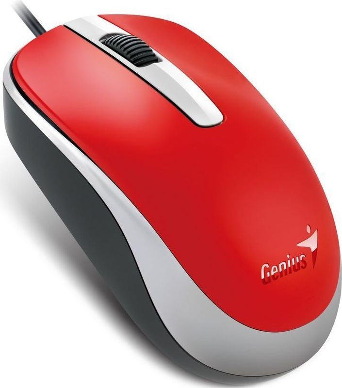 Genius - DX-120 - Muis - Rood - Bedraad - Ergonomisch Ontwerp