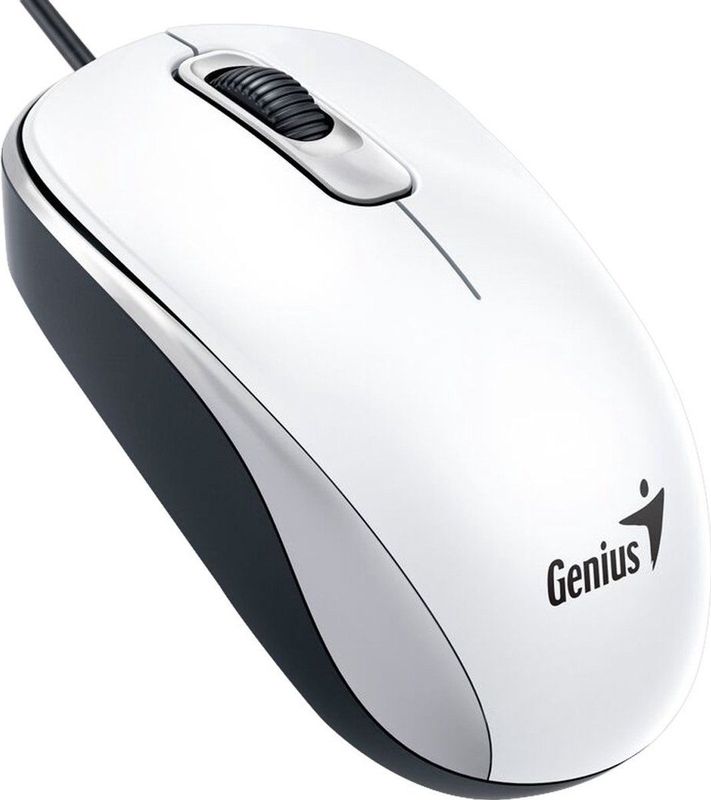 Genius - DX-110 Muis - Wit - USB Type-A - Optisch - 1000 DPI