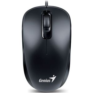 Genius 31010116106 DX-110 Optical Mouse PS/21000 DPI, 3 knoppen scroll-muis zwart